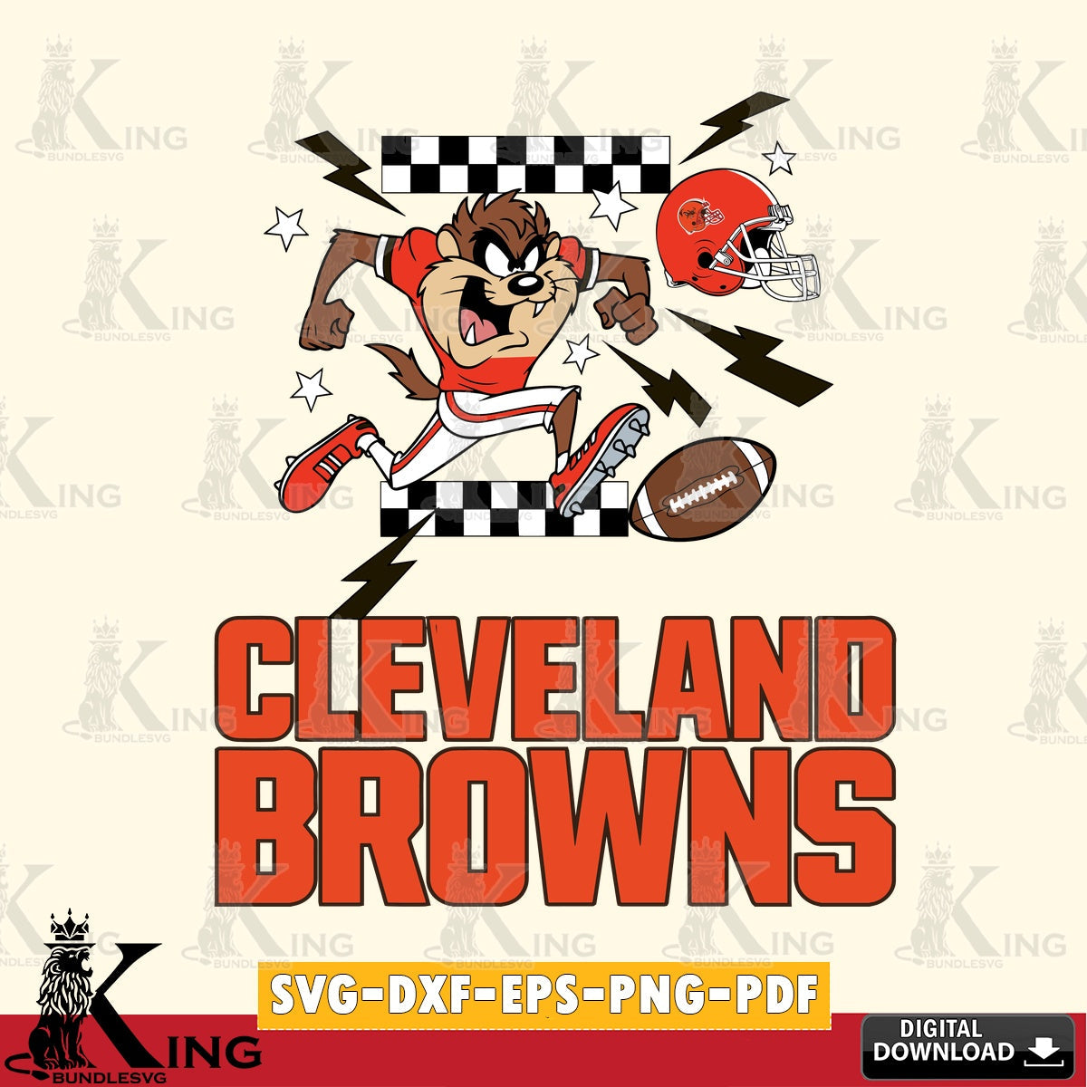 Cleveland Browns Taz Football Lightning Cut file , Digital Download , Instant Download, Looney Tunes svg, Football svg
