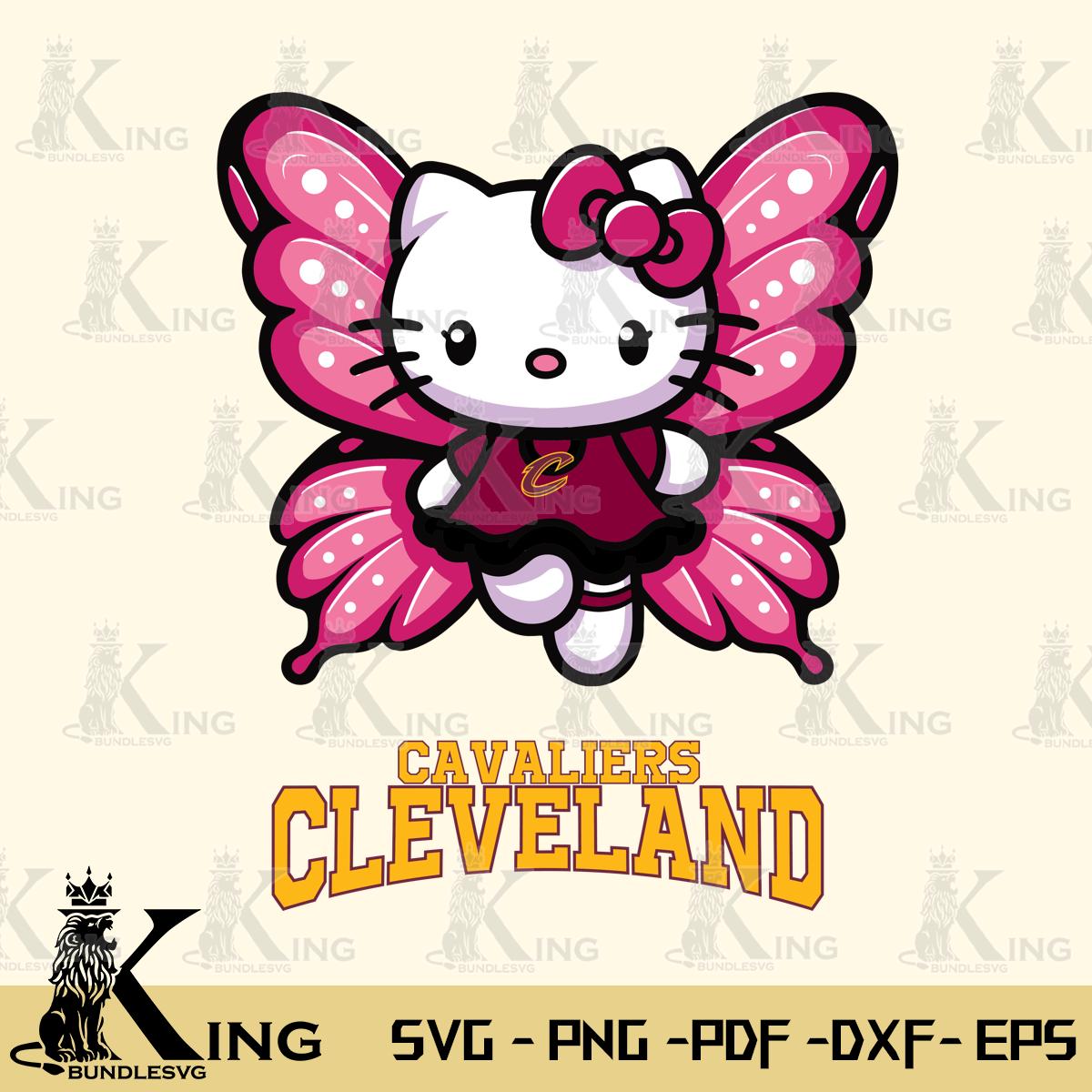 Cleveland Cavaliers Hello Kitty Dreamscape Svg Eps Dxf Png File, Digital Download