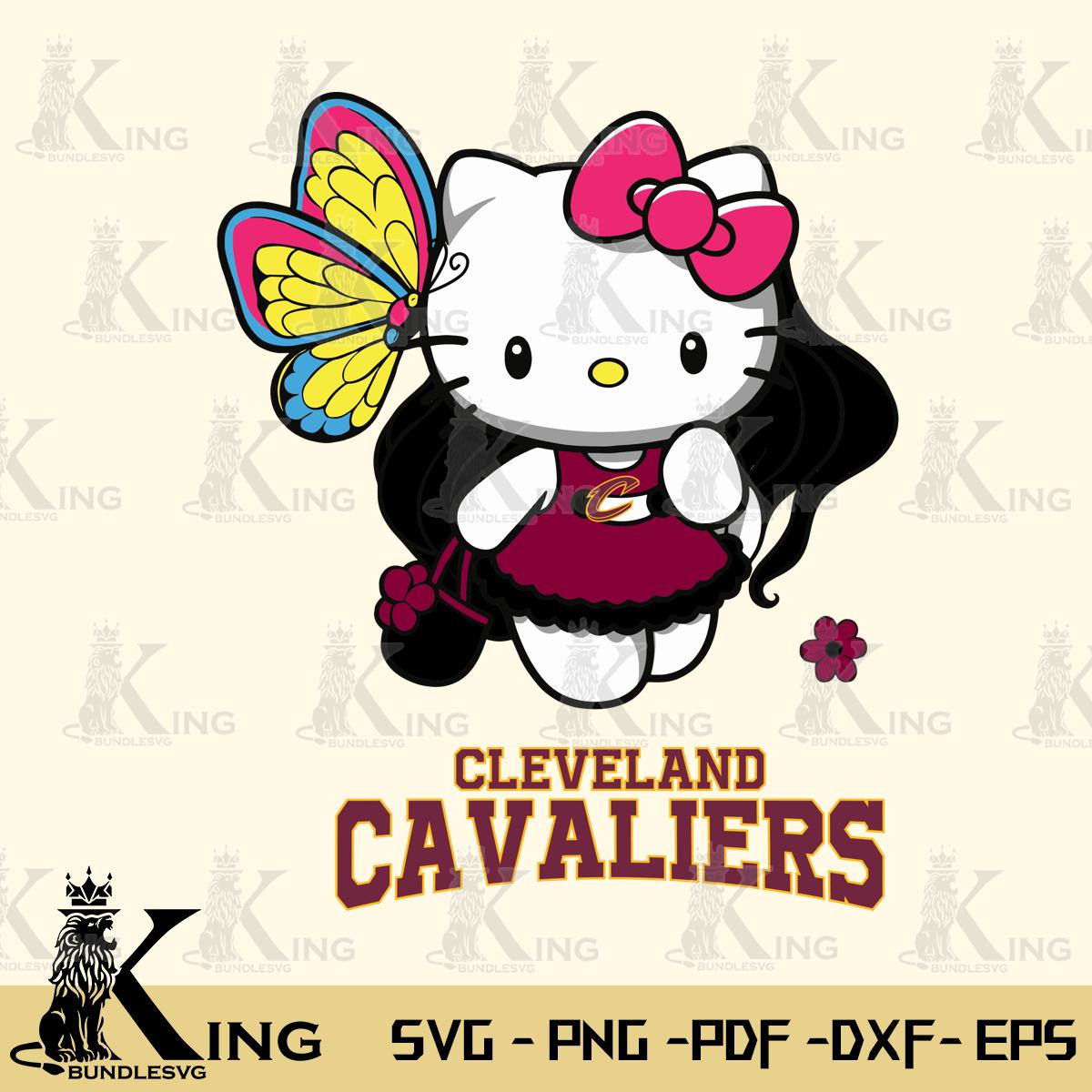 Cleveland Cavaliers Kitty Cartoon Svg Eps Dxf Png File, Digital Download