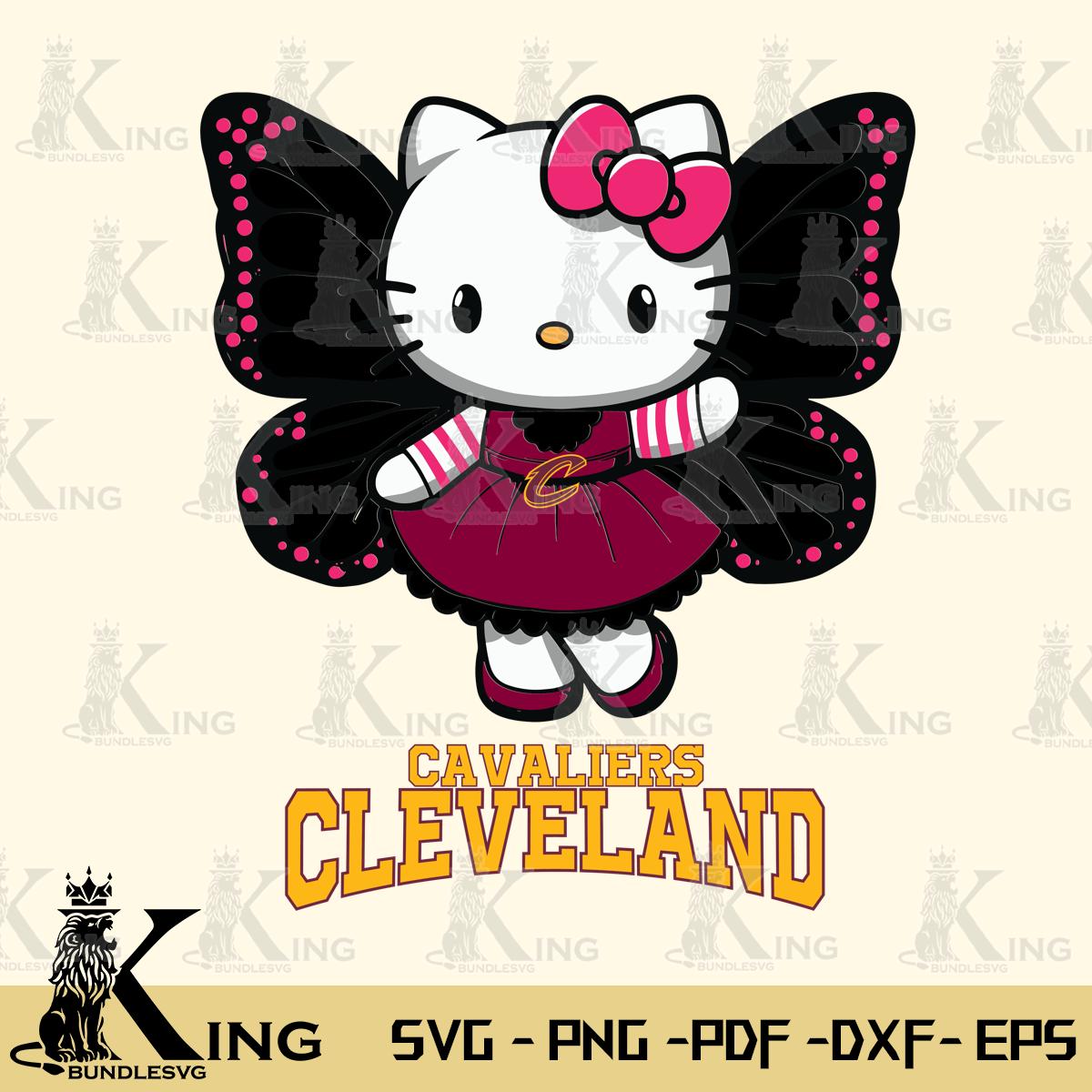 Cleveland Cavaliers Whimsical Kitty Wings Svg Eps Dxf Png File, Digital Download