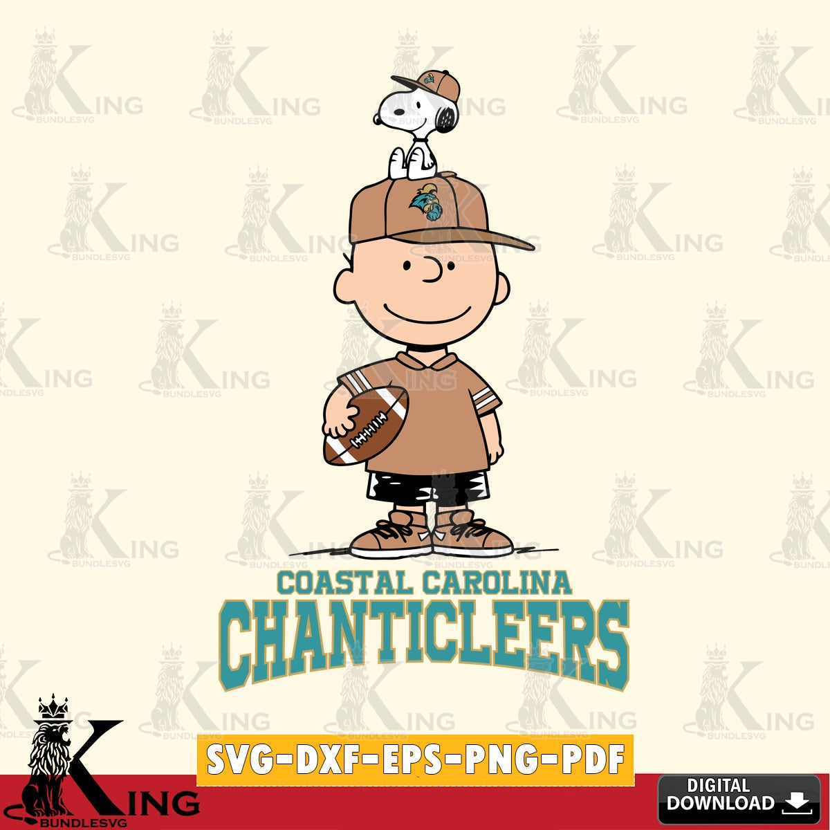 Coastal Carolina Chanticleers Peanuts Football Rugby SVG, Cricut, Cut file , Digital Download , Instant Download, Peanuts svg, NCAA svg, Football svg, Sport svg