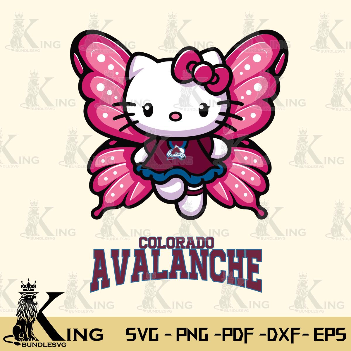 Colorado Avalanche Hello Kitty Dreamscape Svg Eps Dxf Png File, Digital Download