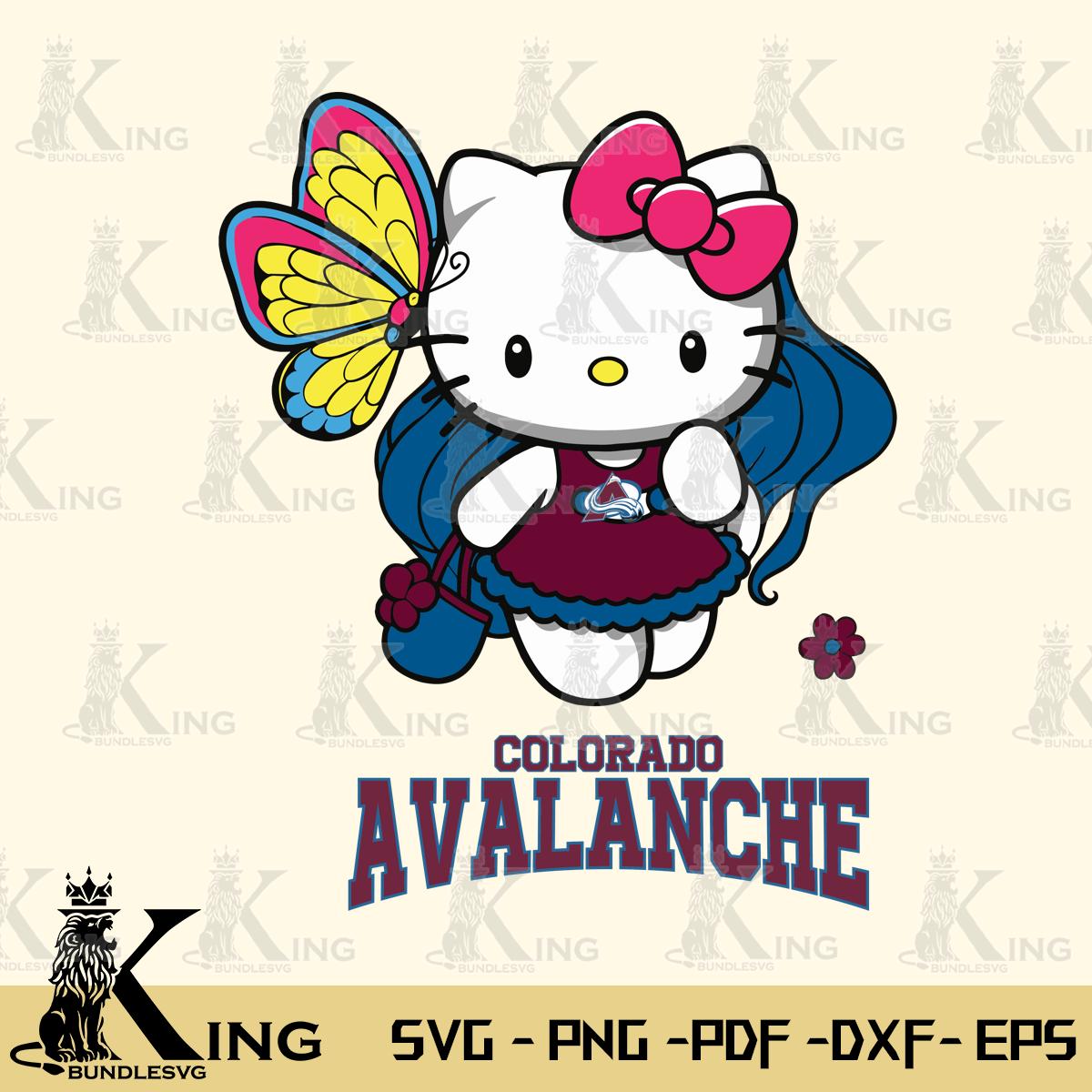 Colorado Avalanche Kitty Cartoon Svg Eps Dxf Png File, Digital Download