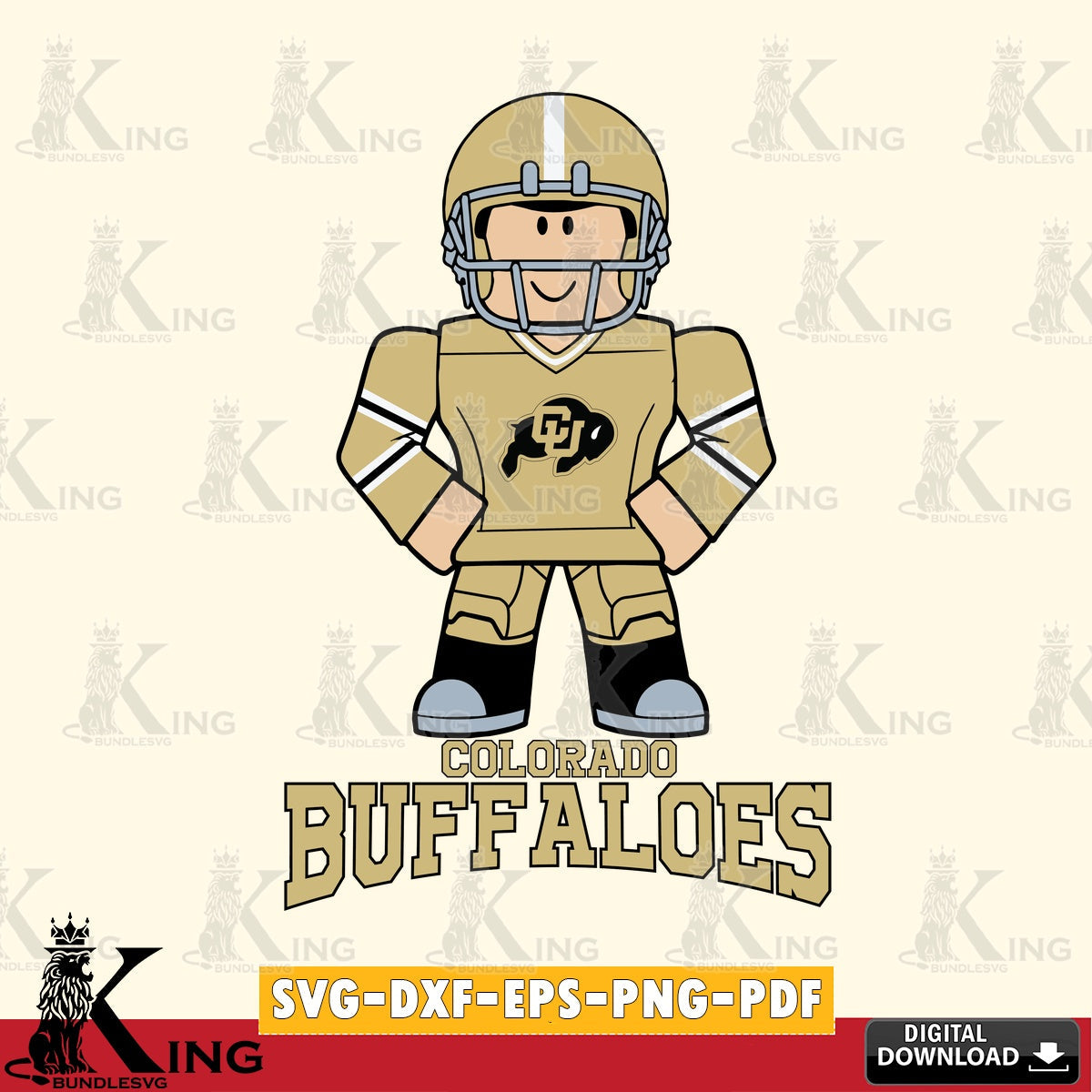 Colorado Buffaloes Roblox Cool Football SVG file , NCAA Cricut, File cut , Digital Download , PDF File