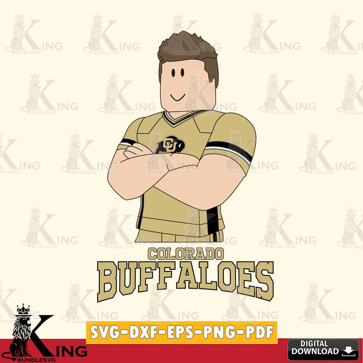 Colorado Buffaloes Roblox Football SVG file , NCAA Cricut, File cut , Digital Download , PDF File