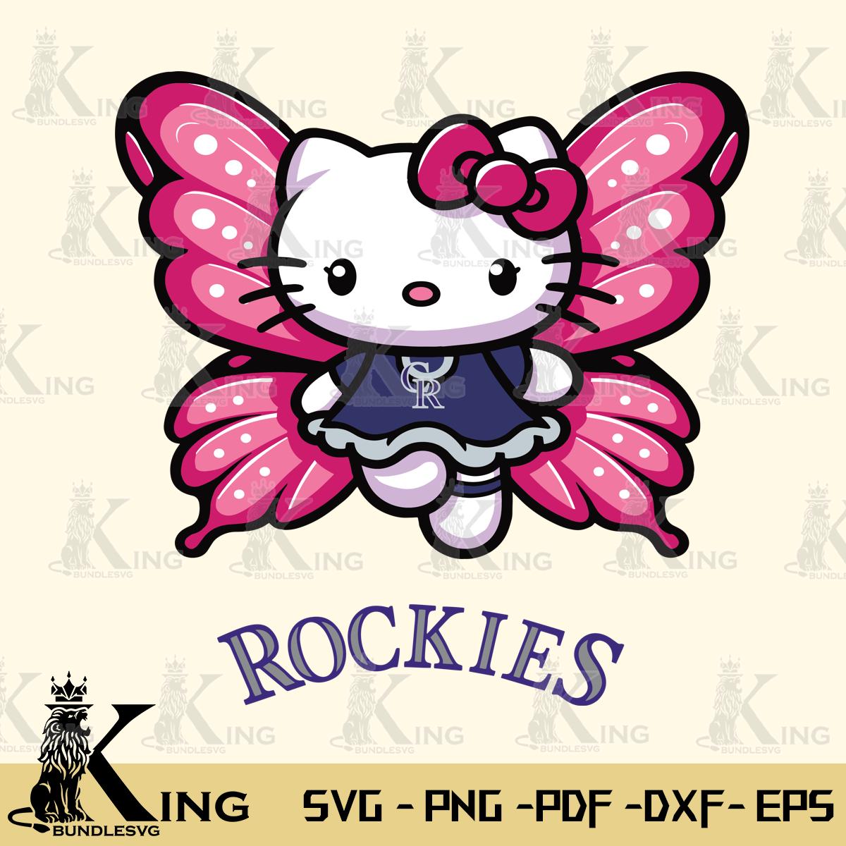 Colorado Rockies Hello Kitty Dreamscape Svg Eps Dxf Png File, Digital Download