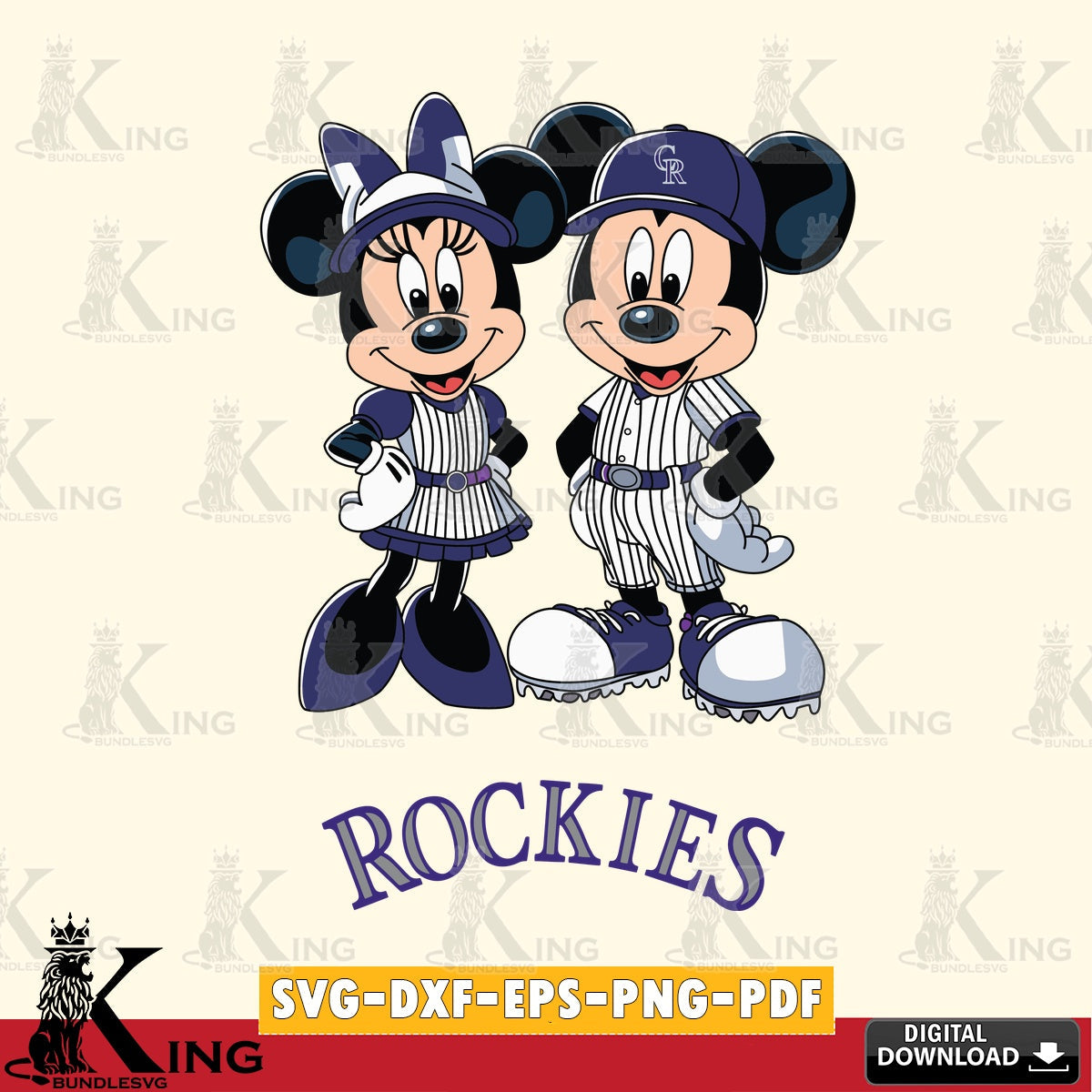 Colorado Rockies Mickey Minnie Sport SVG file , For Cricut, File cut , Digital Download , PDF File, Cut Files