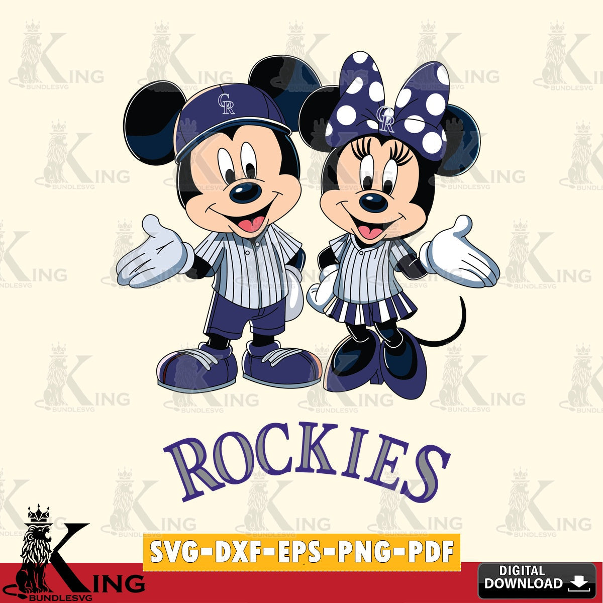 Colorado Rockies Mickey Minnie couple SVG file , For Cricut, File cut , Digital Download , PDF File, Cut Files