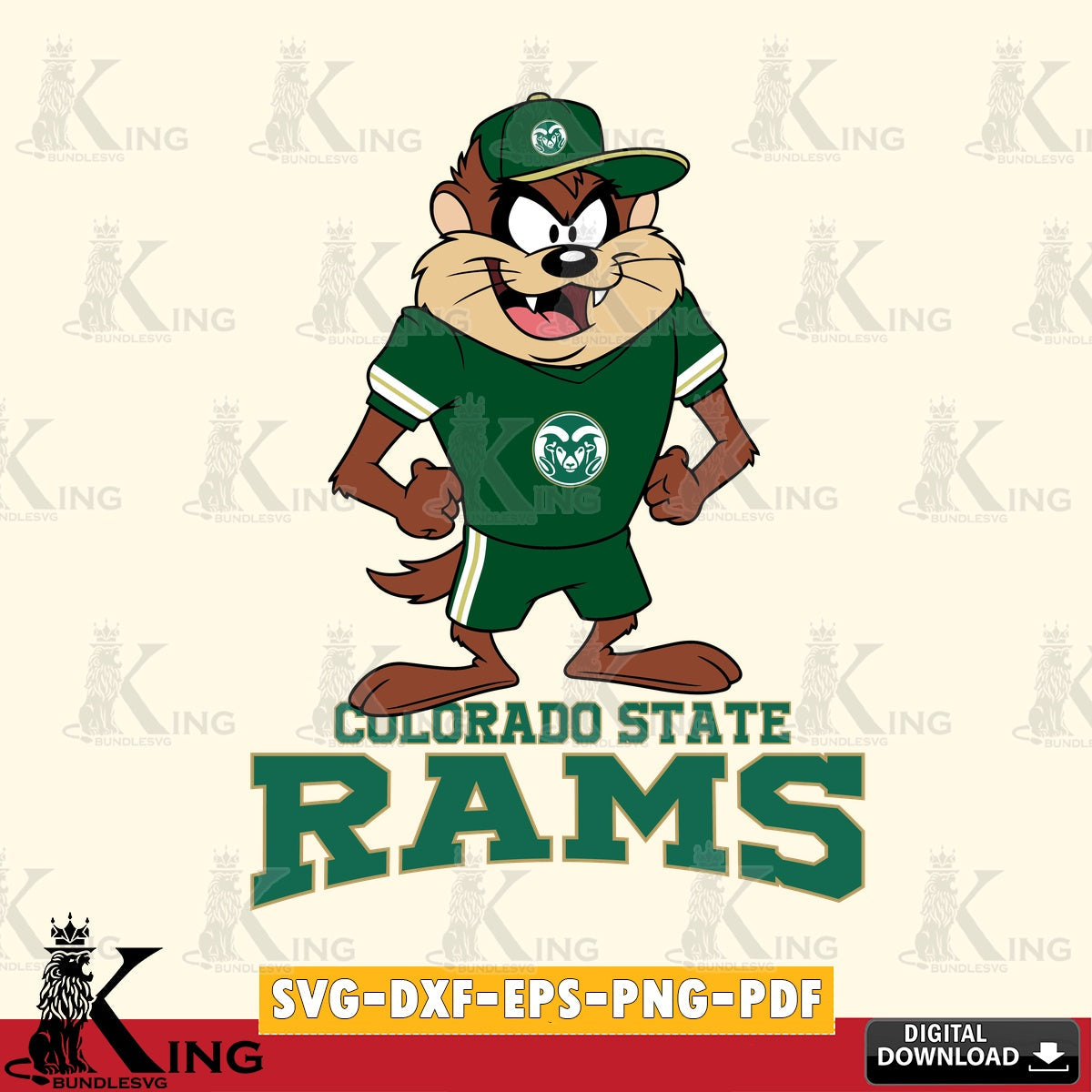 Colorado State Rams Taz Standing Pose SVG file, Cut file , Digital Download , Instant Download, Taz svg, NCAA svg
