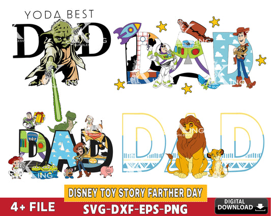 DAD bundle PNG, Disney Toy Story farther day svg, farther day bundle SVG DXF EPS PNG , for Cricut, Silhouette, Digital download ,Instant Download