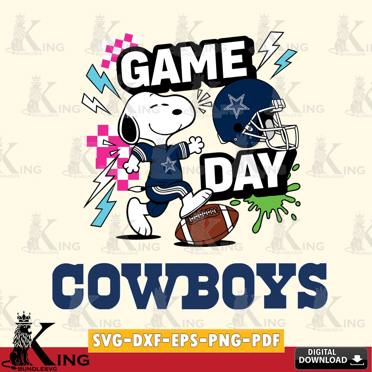 Dallas Cowboys Snoopy Game day Cricut file , Cut file , Digital Download , PDF File , Instant Download