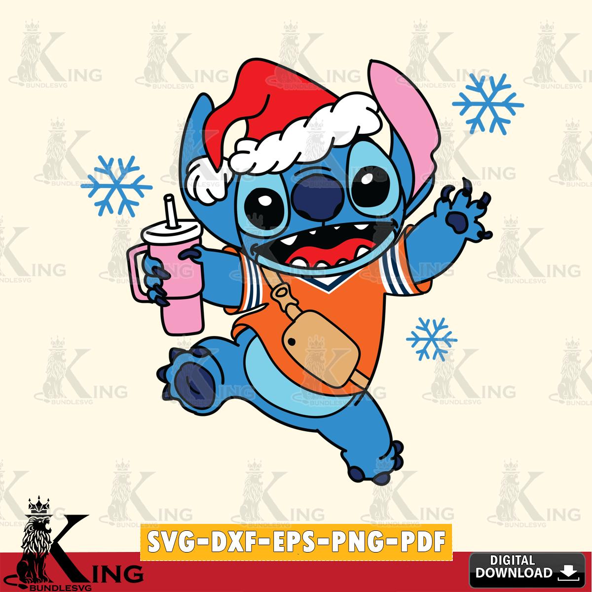 Denver Broncos Christmas Stitch With Tumbler SVG, NFL for Cricut, Silhouette, Digital Download , file cut