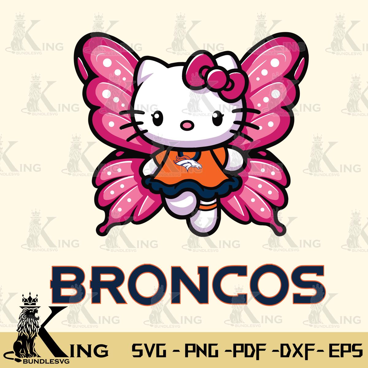 Denver Broncos Hello Kitty Dreamscape Svg Eps Dxf Png File, Digital Download