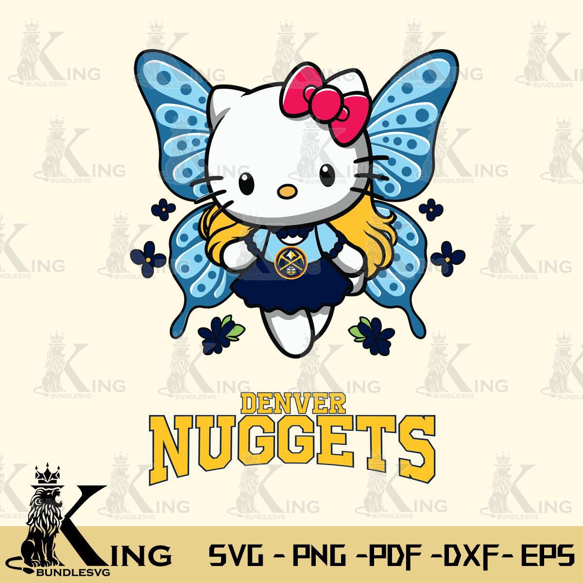 Denver Nuggets Butterfly Kitty Charm Svg Eps Dxf Png File, Digital Download