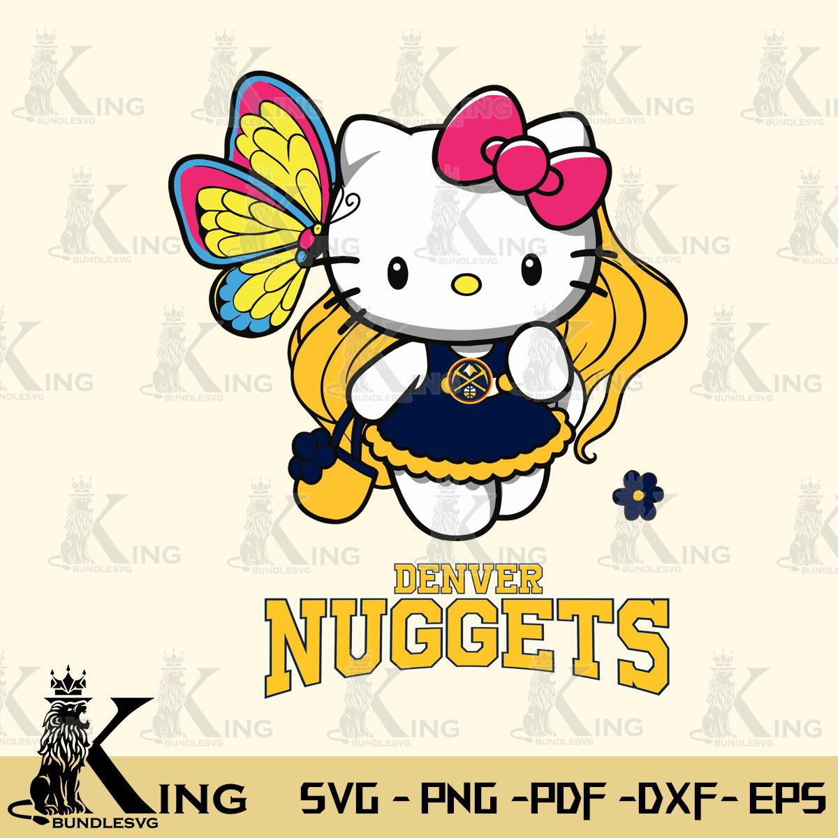 Denver Nuggets Kitty Cartoon Svg Eps Dxf Png File, Digital Download