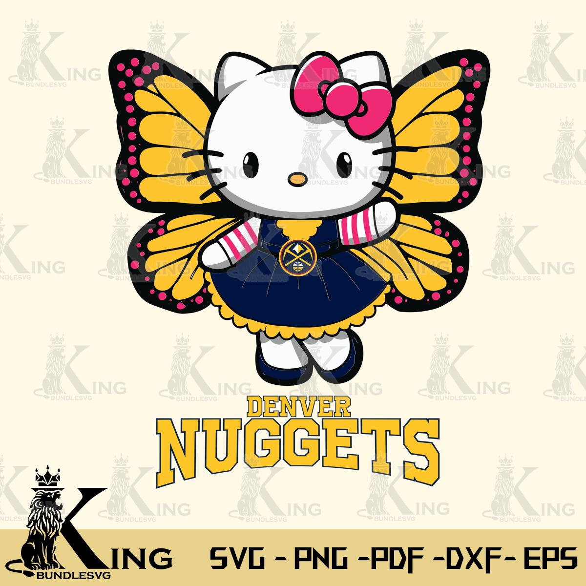 Denver Nuggets Whimsical Kitty Wings Svg Eps Dxf Png File, Digital Download