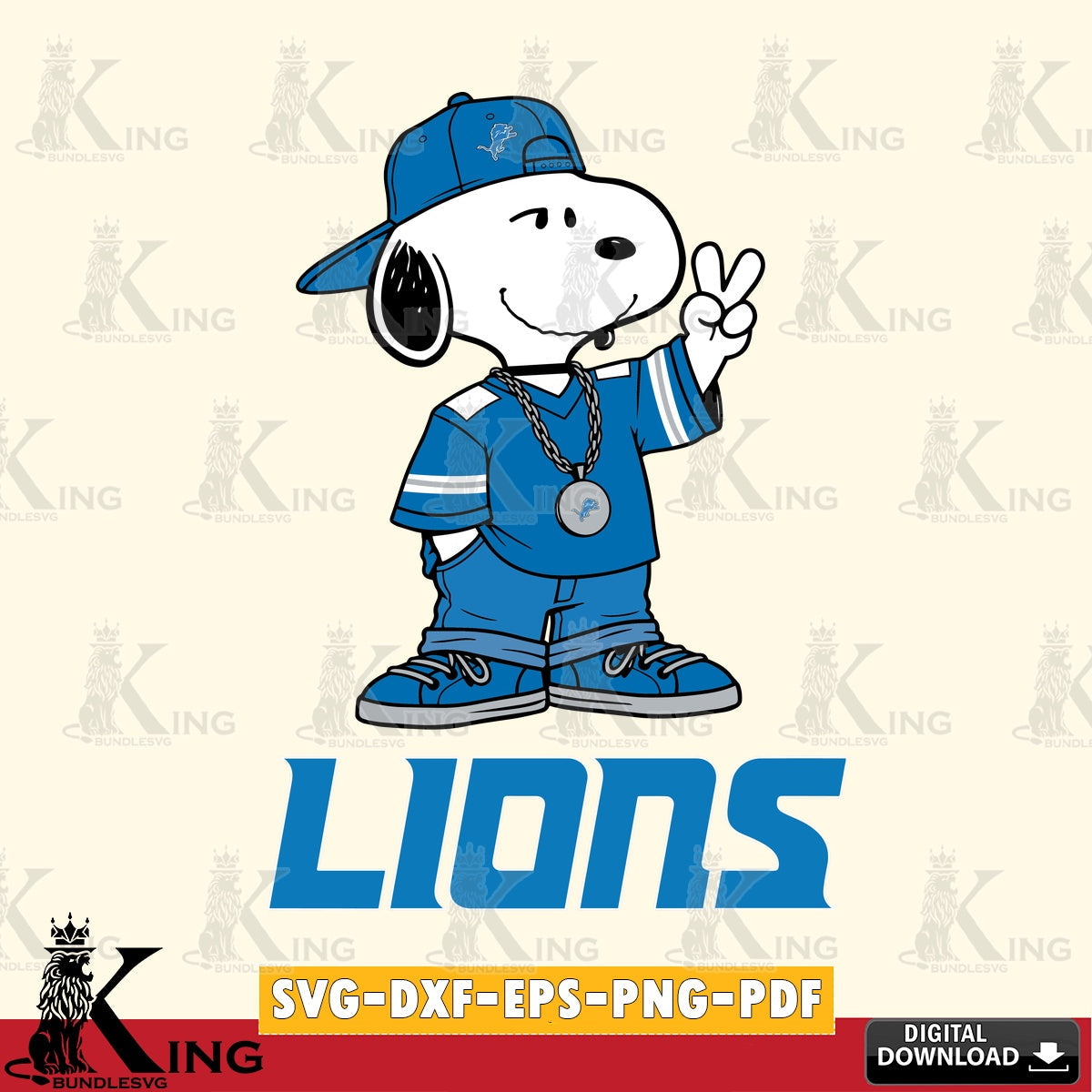 Detroit Lions Snoopy Say hi Cricut file , Cut file , Digital Download , PDF File , Instant Download