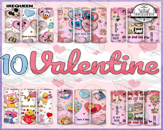 Disney Valentine bundleTumbler Design PNG,  Valentine Tumbler Wraps, Nightmare Couple 20oz Tumbler, Digital download , Instant Download