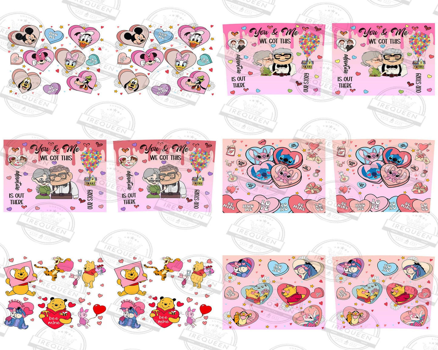 Disney Valentine bundleTumbler Design PNG, Valentine Tumbler Wraps, Nightmare Couple 20oz Tumbler, Digital download , Instant Download