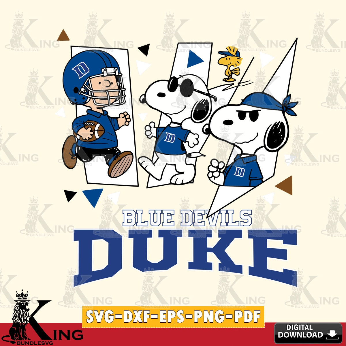 Duke Blue Devils Peanuts Joe Cool SVG, Cricut, Cut file , Digital Download , Instant Download, Peanuts svg, NCAA svg, Football svg, Sport svg
