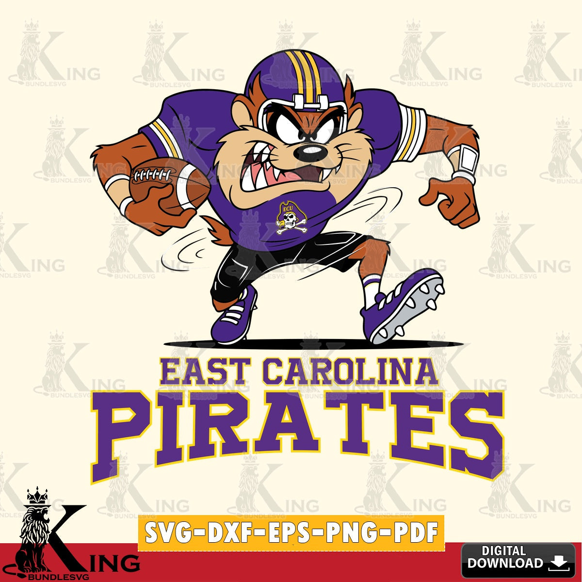 East Carolina Pirates Taz Football Helmet SVG file, Cut file , Digital Download , Instant Download, Taz svg, NCAA svg
