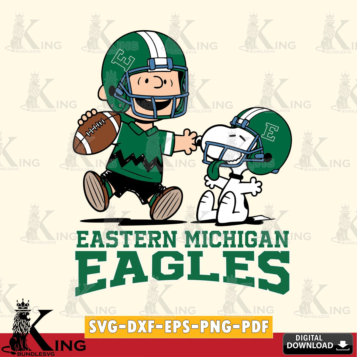 Eastern Michigan Eagles Snoopy and Peanut Fun SVG, Cricut, Cut file , Digital Download , Instant Download, Peanuts svg, NCAA svg, Football svg, Sport svg
