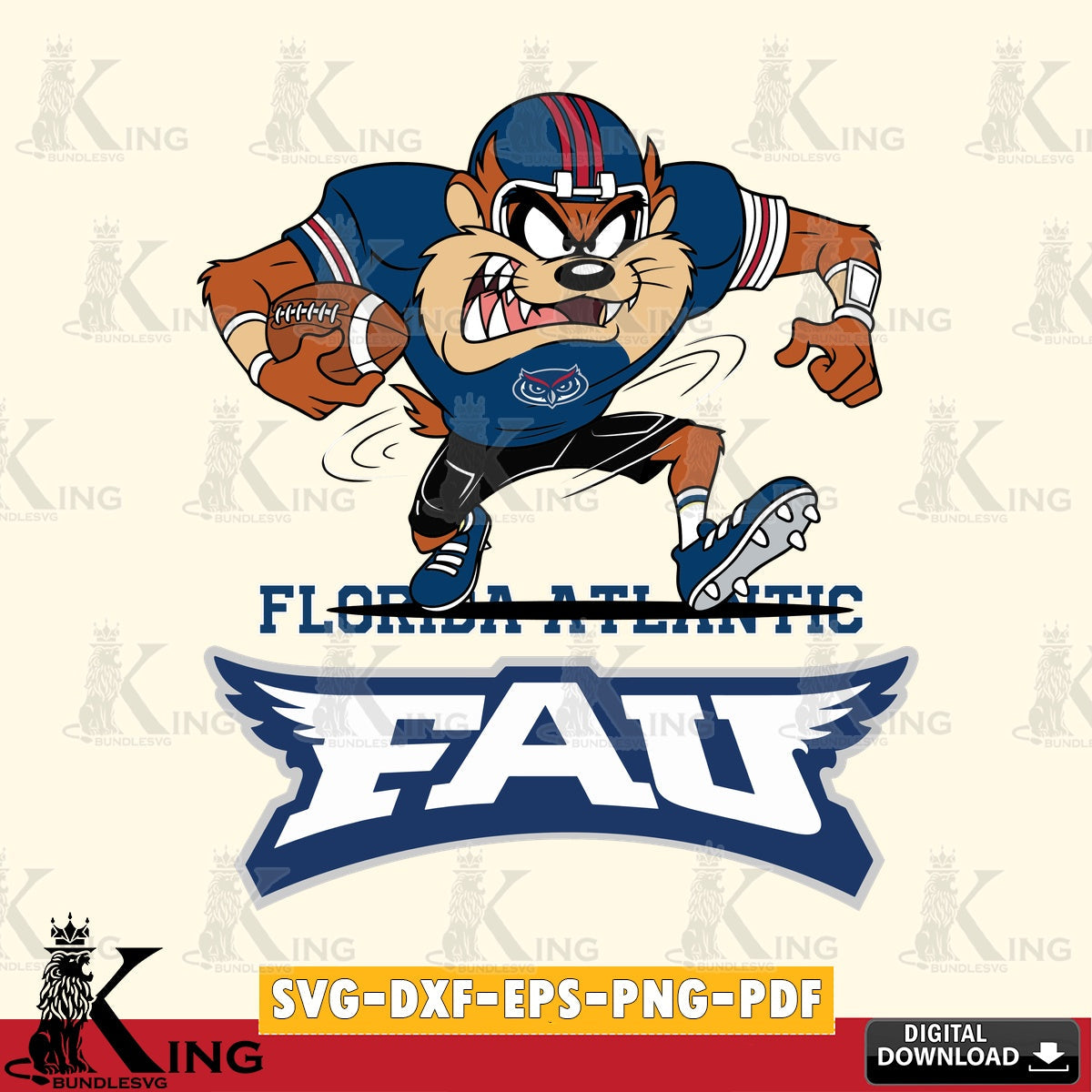 Florida Atlantic Owls Taz Football Helmet SVG file, Cut file , Digital Download , Instant Download, Taz svg, NCAA svg