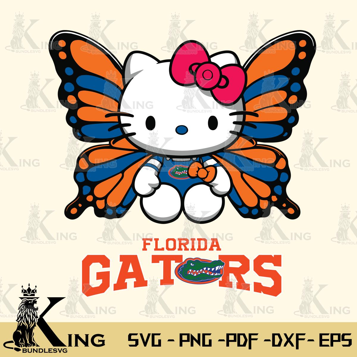 Florida Gators Butterfly Kitty Delight Svg Eps Dxf Png File, Digital Download