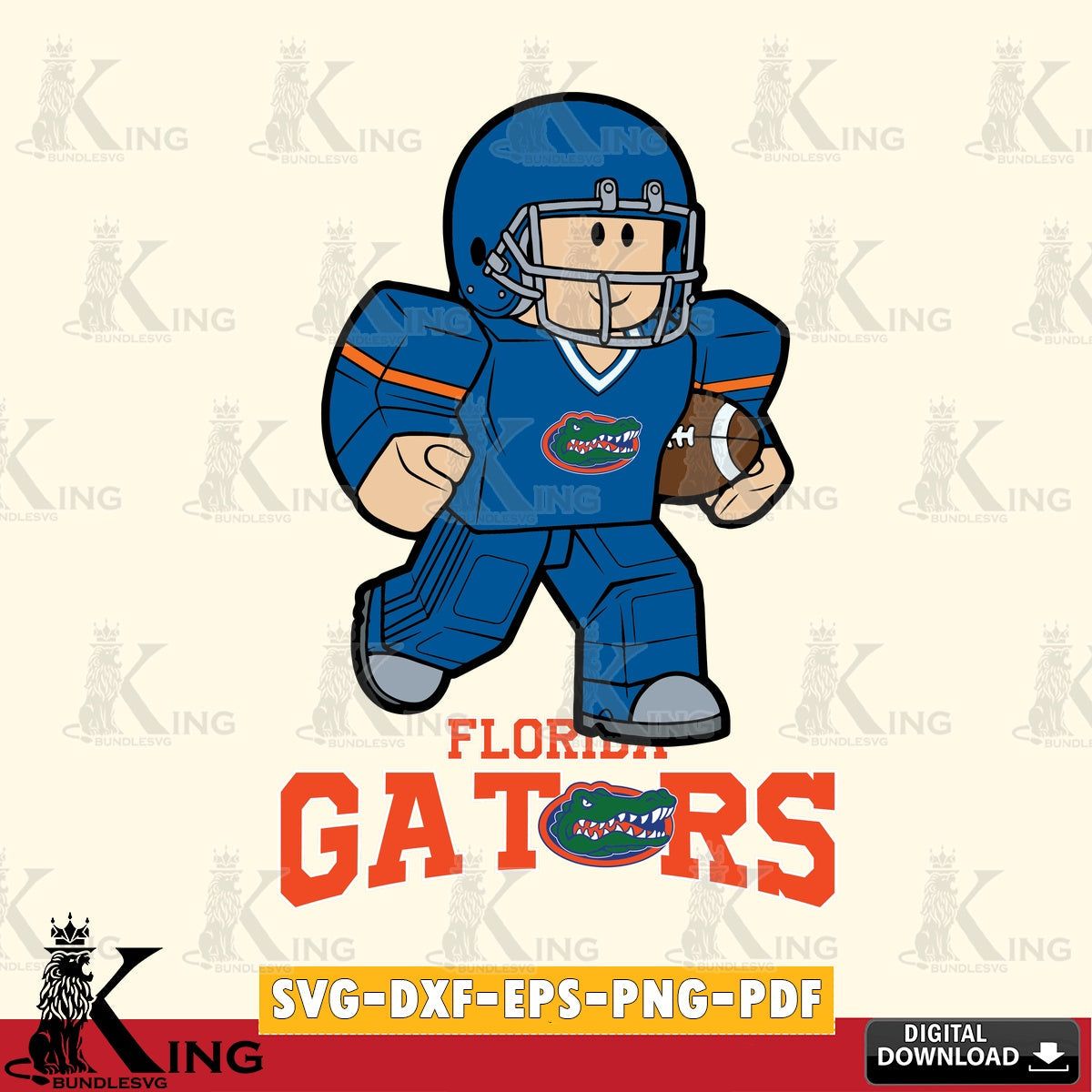 Florida Gators Roblox Player Rugby SVG file , NCAA Cricut, File cut , Digital Download , PDF File