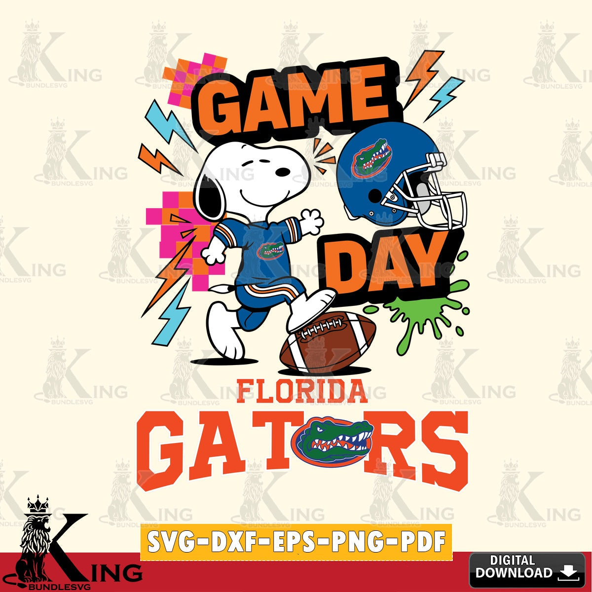 Florida Gators Snoopy Game day SVG, Cricut, Cut file , Digital Download , Instant Download, Peanuts svg, NCAA svg, Football svg, Sport svg