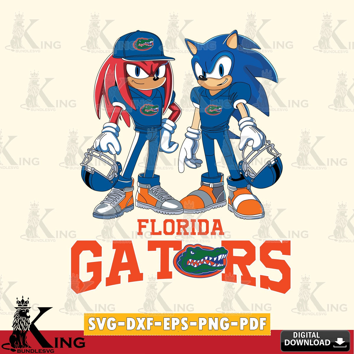 Florida Gators Sonic And Knuckles Player Football SVG file, Vector , Digital Download , PDF File , Instant Download