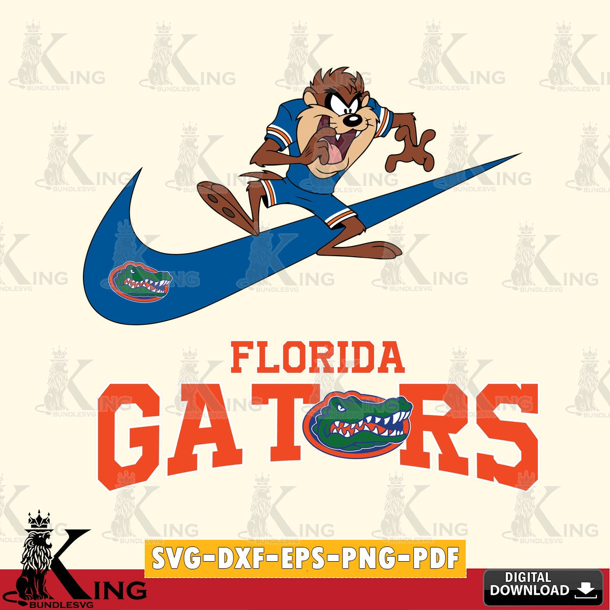 Florida Gators Taz Football Nike SVG file, Cut file , Digital Download , Instant Download, Taz svg, NCAA svg