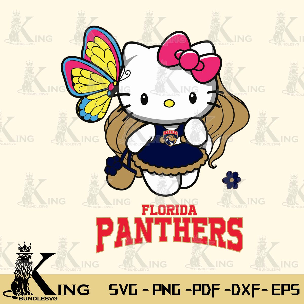 Florida Panthers Kitty Cartoon Svg Eps Dxf Png File, Digital Download