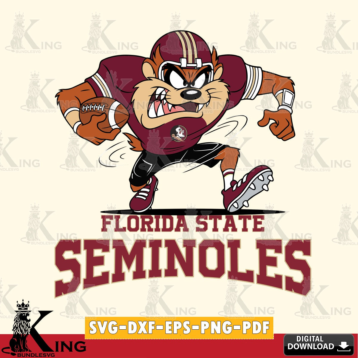 Florida State Seminoles Taz Football Helmet SVG file, Cut file , Digital Download , Instant Download, Taz svg, NCAA svg