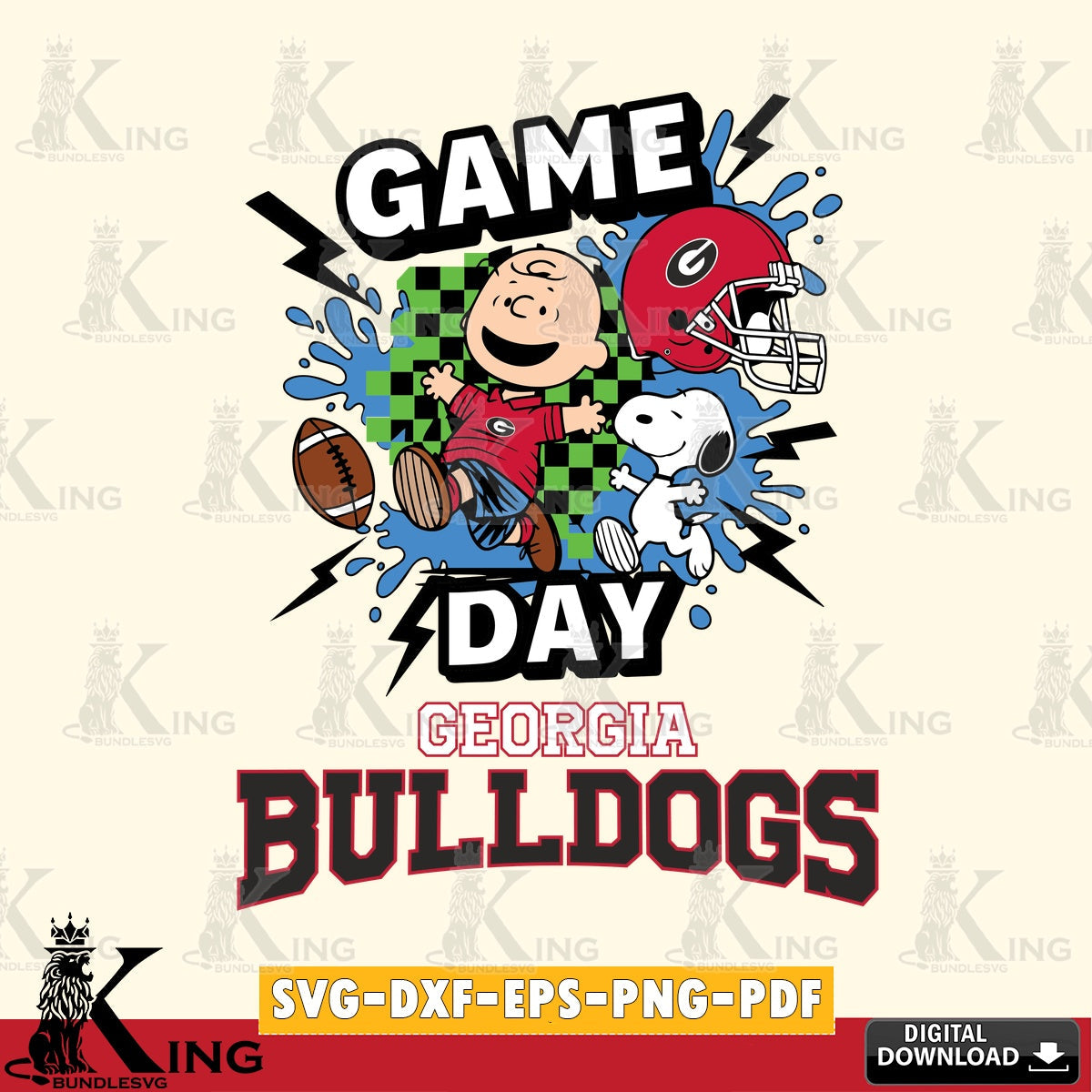 Georgia Bulldogs Game Day Peanuts SVG, Cricut, Cut file , Digital Download , Instant Download, Peanuts svg, NCAA svg, Football svg, Sport svg