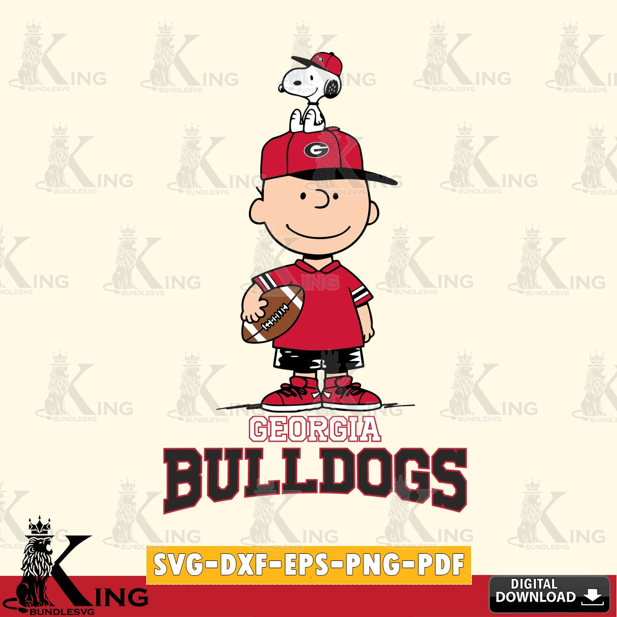 Georgia Bulldogs Peanuts Football Rugby SVG, Cricut, Cut file , Digital Download , Instant Download, Peanuts svg, NCAA svg, Football svg, Sport svg