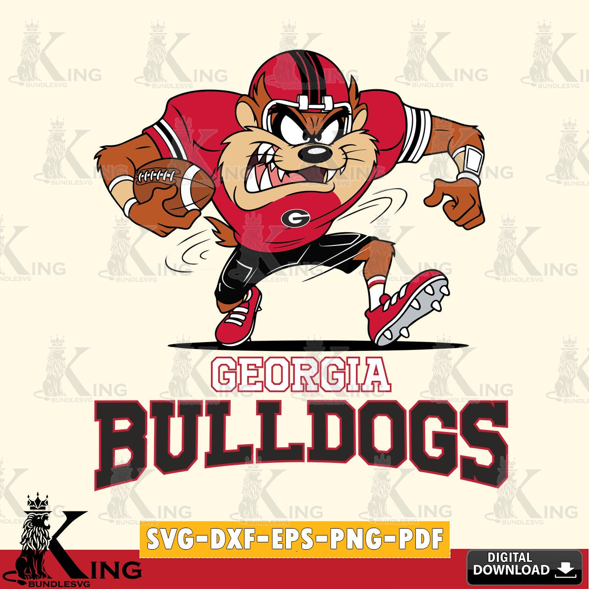 Georgia Bulldogs Taz Football Helmet SVG file, Cut file , Digital Download , Instant Download, Taz svg, NCAA svg