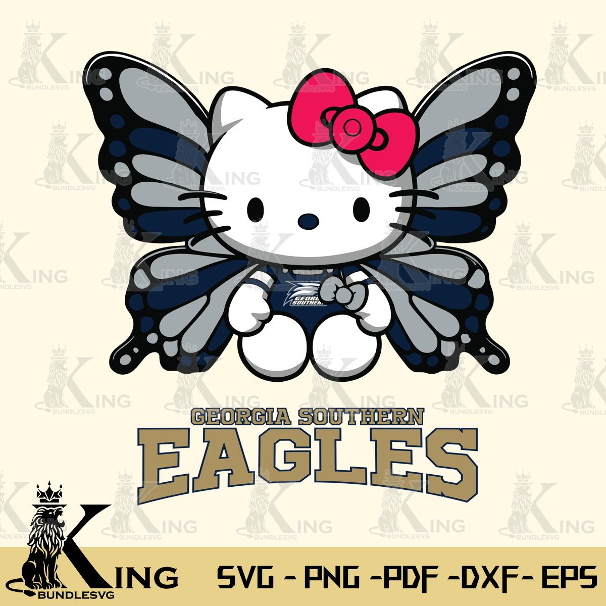 Georgia Southern Eagles Butterfly Kitty Delight Svg Eps Dxf Png File, Digital Download