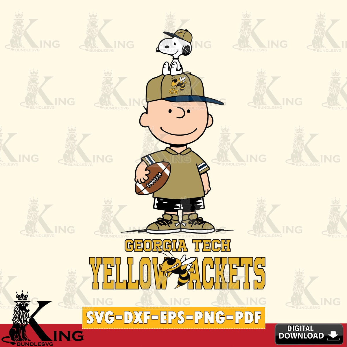 Georgia Tech Yellow Jackets Peanuts Football Rugby SVG, Cricut, Cut file , Digital Download , Instant Download, Peanuts svg, NCAA svg, Football svg, Sport svg