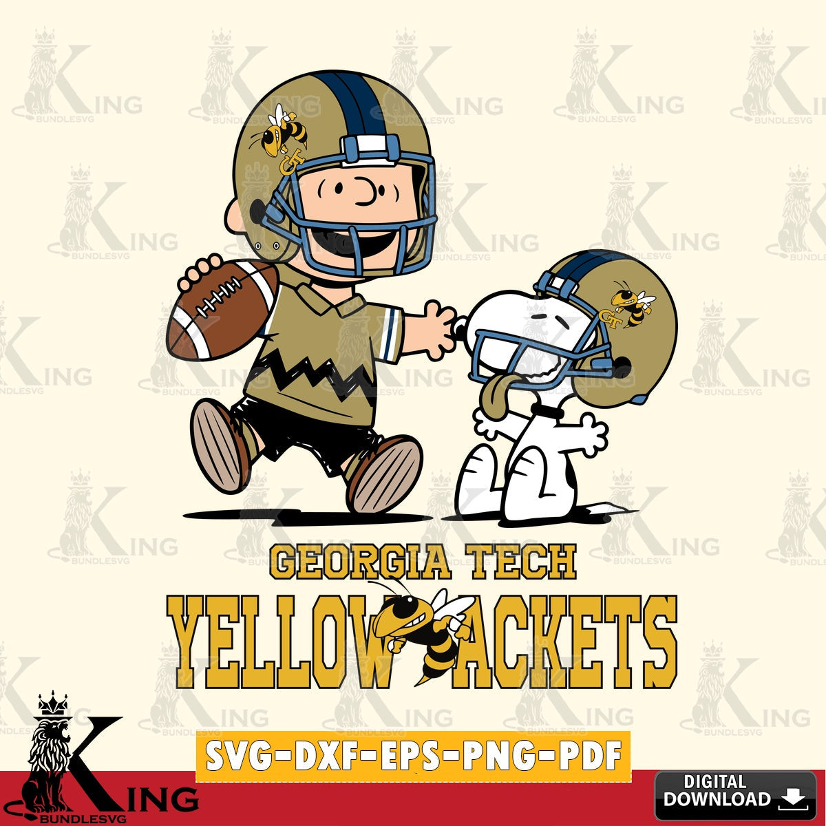 Georgia Tech Yellow Jackets Snoopy and Peanut Fun SVG, Cricut, Cut file , Digital Download , Instant Download, Peanuts svg, NCAA svg, Football svg, Sport svg