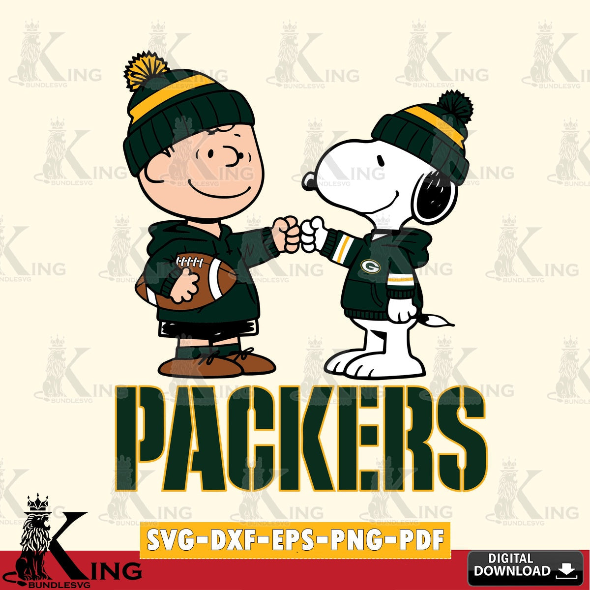 Green Bay Packers CharlieBrown Football Fist Bump Cricut file , Cut file , Digital Download , PDF File , Instant Download