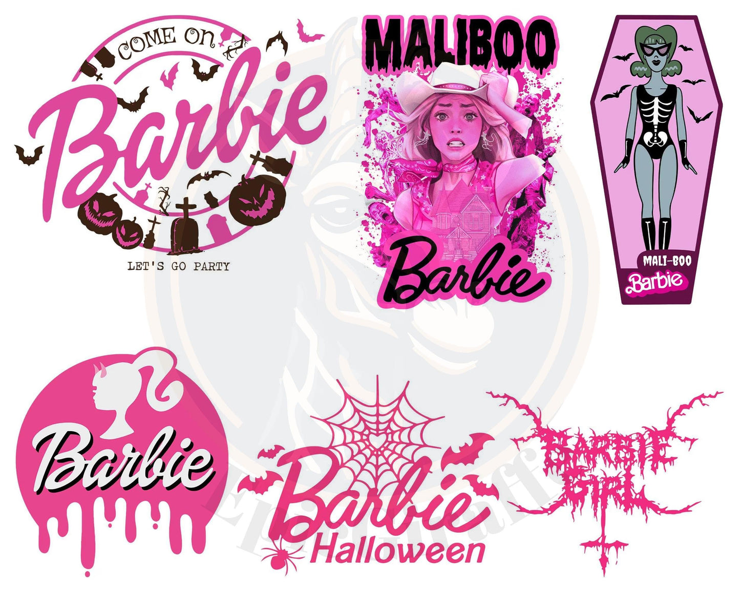 Halloween Barbi, 18+ Designs bundle svg png eps , Pink spooky season Barbi halloween shirt Svg Png, Silhouette, Digital Download , Instant Download