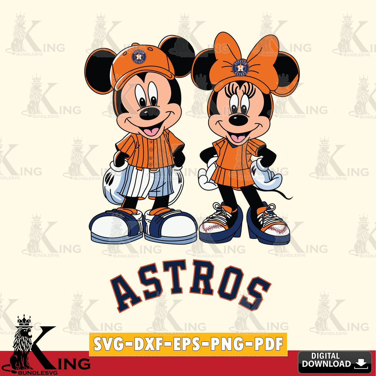 Houston Astros Mickey Minnie Mouse Fan SVG file , For Cricut, File cut , Digital Download , PDF File, Cut Files