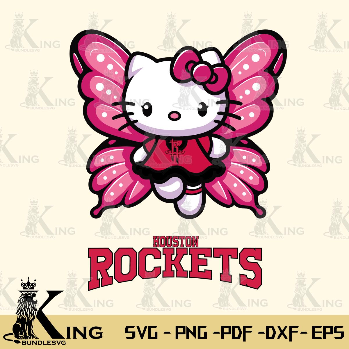 Houston Rockets Hello Kitty Dreamscape Svg Eps Dxf Png File, Digital Download