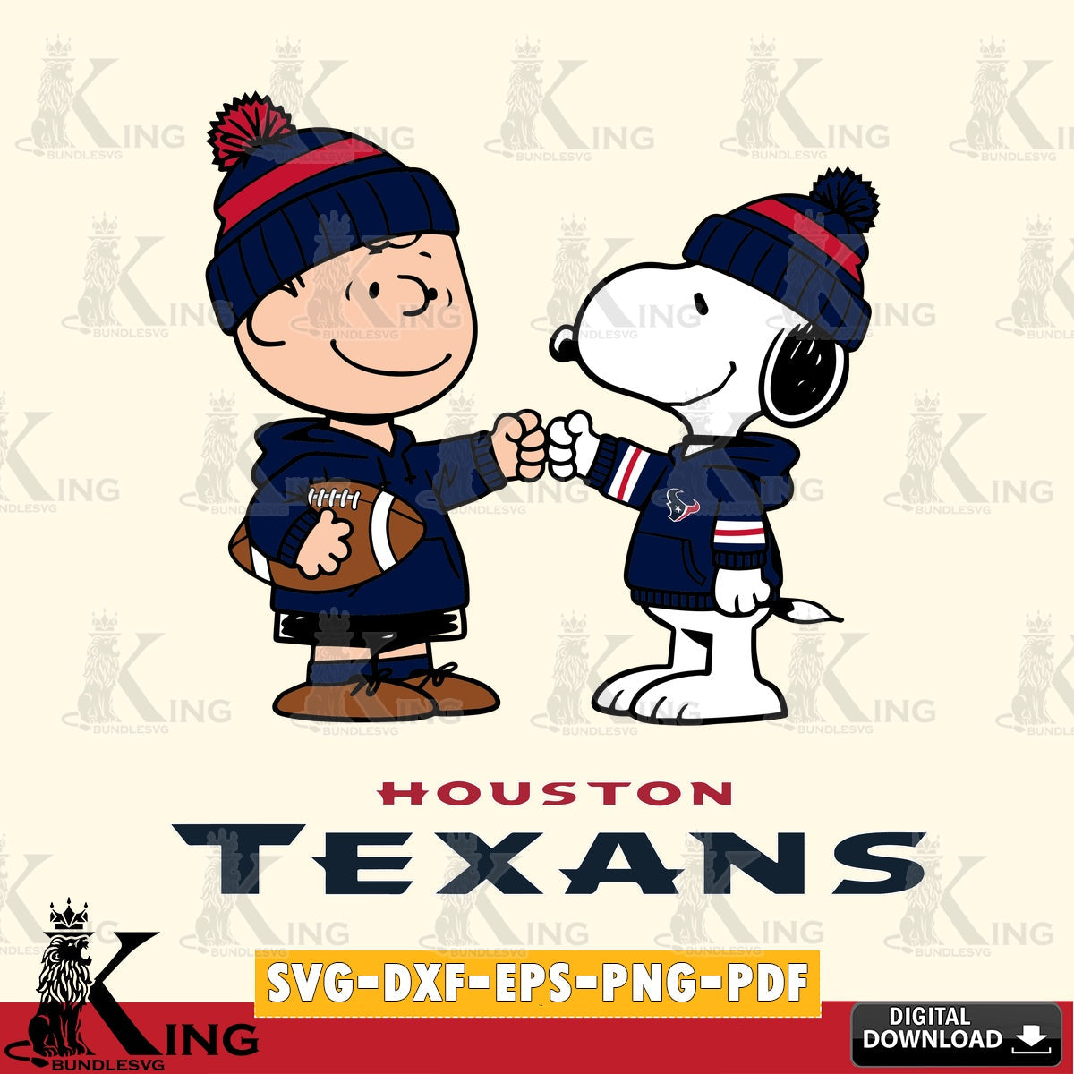 Houston Texans CharlieBrown Football Fist Bump Cricut file , Cut file , Digital Download , PDF File , Instant Download