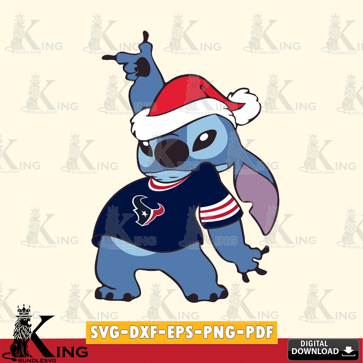 Houston Texans Disney Lilo & Stitch Christmas SVG, NFL for Cricut, Silhouette, Digital Download , file cut