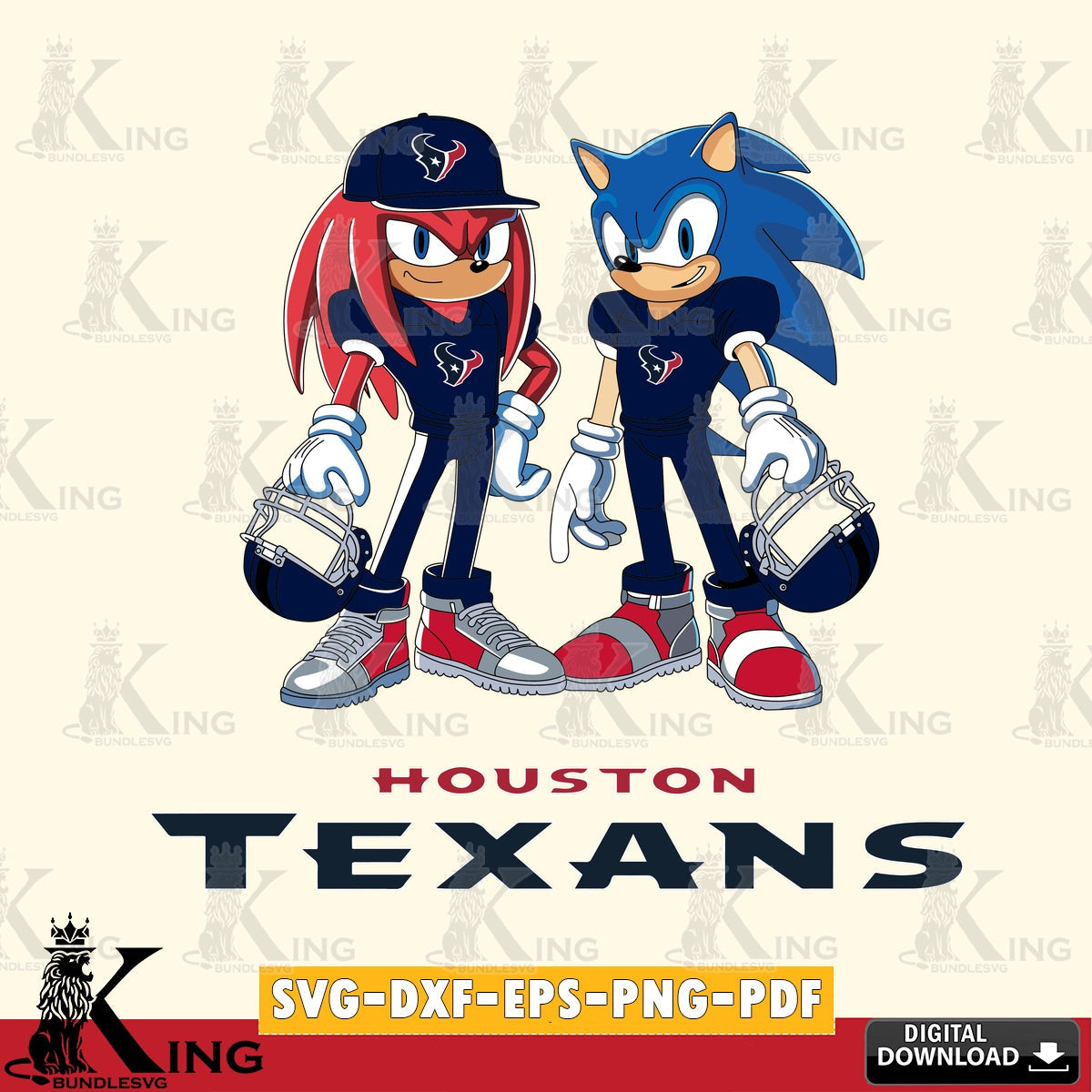 Houston Texans Sonic And Knuckles Player Football SVG file, Vector , Digital Download , PDF File , Instant Download