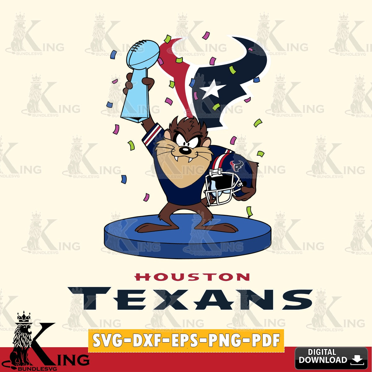 Houston Texans Taz Trophy Podium Cut file , Digital Download , Instant Download, Looney Tunes svg, Football svg