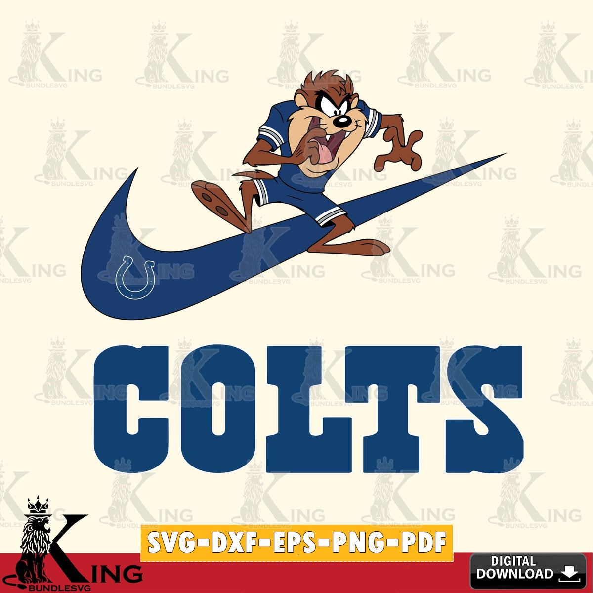 Indianapolis Colts Taz Football Nike Cut file , Digital Download , Instant Download, Looney Tunes svg, Football svg