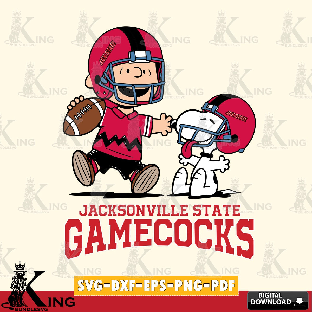 Jacksonville State Gamecocks Snoopy and Peanut Fun SVG, Cricut, Cut file , Digital Download , Instant Download, Peanuts svg, NCAA svg, Football svg, Sport svg